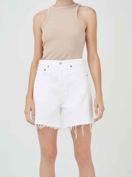 Agolde Pants - AGOLDE Stella High Rise Organic Cotton White Wash Denim Shorts
SZ 29